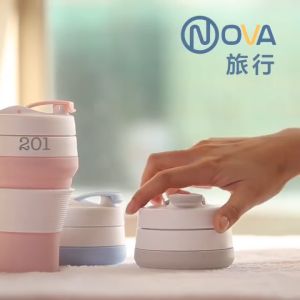 Travel Folding water cup Heat resistant food grade silicone telescopic cup Coffee cup Outdoor portable environmental mouthwash cup