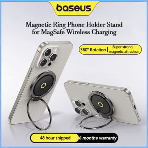 （48 hour shipped）Baseus Magnetic Ring Phone Holder Stand for MagSafe Wireless Charging for iPhone 16 15 14 Pro Max 360 Rotating Finger Stand