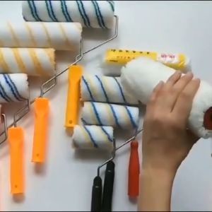 Cotton Paint Roller Roller Brush Paint roller 4" inches brush and refill fabric cotton brush tool Tools & Home Improvement
