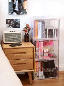 Acrylic CD Storage Box Dustproof Display Frame TFBoys 10th Anniversary Physical Album Showcase Clear Organizer Container