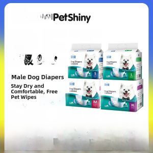 Disposable Dog Diapers for Male Dogs Small Puppies Anti-Leak Training Pants Pet Supplies Comfortable Absorbent Training Pads
