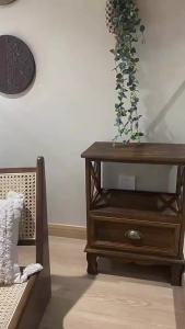 HYD0 American Minimalist Black Bedside Table Retro Chest of Drawers Solid Wood Drawer Style Storage Small Cabinet Locker Bedroom Side Cabinet w6x7y