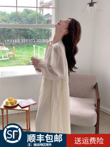 Elegant Embroidered Long Dress Womens Spring Autumn New Style French Gentle Unique Super Beautiful Fairy A-Line Skirt Dress