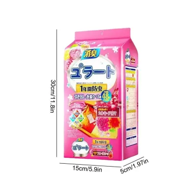 Closet Scent Bags 48pcs Insect Repellent Camphor Balls Moisture-proof Wardrobe Deodorant Long-lasting Fragrance Sachet Packets