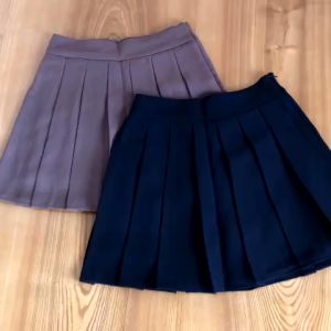 Chân váy xếp ly lưng cao chân váy xòe cạp cao chất liệu vitex cao cấp chân vày xếp ly ngắn