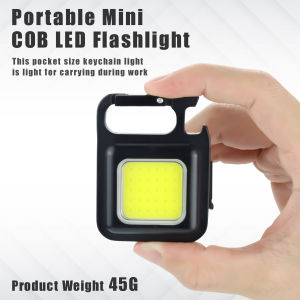 [ĐÈN PIN - LOẠI TỐT] đèn pin mini siêu sáng móc khóa đa năng đèn led mini móc khóa đèn pin mini móc khóa đèn pin đa năng Đèn Làm Việc Cob Sạc USB 3 Chế Độ Sáng