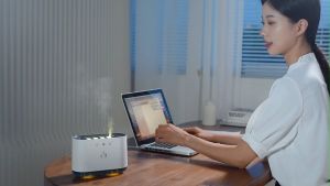 900ML Ultrasonic Aroma Diffuser Humidifiers with Essential Oil LED Aromatherapy Mini Desktop Air Humidifier