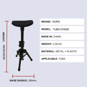 KUNO Tuba Stand/Performance Stand/Adjustable Height/Musical Instrument Accessory/Tuba/ Euohonium Stand