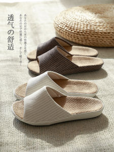 Dép Lê Vải Lanh Mùa Hè Cho Nữ Dép Lê EVA Đế Dày Chống Trượt Trong Nhà Thoáng Khí Cho Cặp Đôi Dùng Trong Nhà