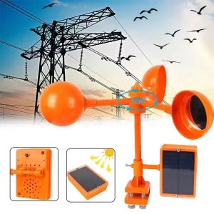 ใหม่ล่าสุด Field Ultrasonic Solar Bird Pest Repeller 360 องศาหมุน Reflector Drive Away Bird อุปกรณ์สําหรับสวนผักฟาร์ม