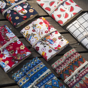 A5 Japanese Style Creative Retro Journal Book Leaflet Diary Book Cloth Cover Travel Notebook Holiday Stationery Gift