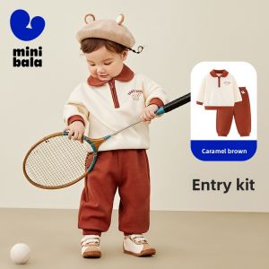 MINI BALA | Boys Girls Long Sleeve Set Autumn Sporty Preppy Style