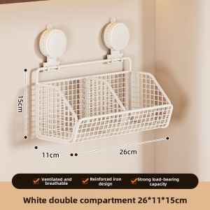 evesigar | Vegetable Multi-function Storage Rack Garlic Scissors Organizer Suction Wall Mount