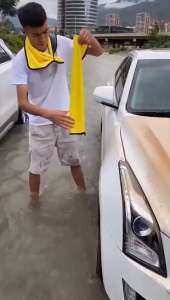 BG KAIN LAP MICROFIBER  KUALITAS SANGAT TEBAL/WARNA DUA SISI KUNING ABU-ABU KAIN LAP MOBIL