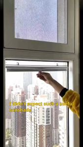 Sunshade Roller Blinds Suction Cup Blackout Curtains For Living Room Car Bedroom Kitchen Office Free-Perforated Window Curtain