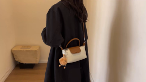 BJ26175 - BLACK/BROWN/KHAKI/WHITEBROWN/WHITECOFFEE - TAS SLEMPANG HANDBAG JINJING KUNCI KANCING MAGNET FREE GANTUNGAN TAS WANITA FASHION IMPORT MODIS ELEGAN TERMURAH TERLARIS TERBARU TAS BATAM JTF6175