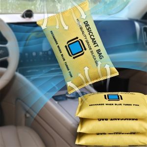 1pc 200g Reusable Silicone Car Dehumidifier Bag-Ideal for Vehicle Interior Moisture Absorption Prevents Dampness & Condensation