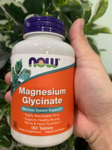 Viên magie hữu cơ Now Magnesium Glycinate 100mg dễ hấp thu hỗ trợ giấc ngủ giảm stress - - Bổ sung Magie cho cơ thể - Hỗ trợ thư giãn cơ và giải phóng năng lượng - Hỗ trợ sức khỏe thần kinh và khả năng tập trung - Hỗ trợ giấc ngủ tự nhiên