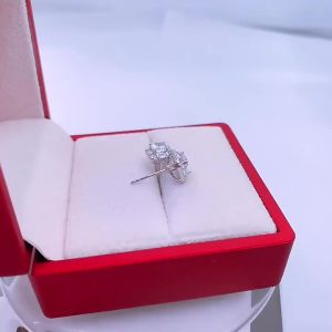 JoyceJelly 0.5 CT Moissanite Stud Earrings For Women Solid 925 Sterling Silver Jewelry D Color Lab Diamond Ear-studs Daily Wear