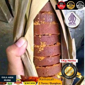 Gula Aren Asli Bungkus Daun 1 kg Organik Tanpa Campuran