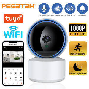 Tuya Smart 360° PTZ Security Camera with AI Motion Tracking- Baby/Pet/House Monitor2-Way TalkUltra - Clear IR Night Vision