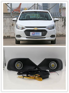 LED Fog Lights Assembly For Chevy Chevrolet Lova RV Aveo 2016 2017 2018 Front Bumper Fog lamp Replacement Angel Eye Daylight Kit