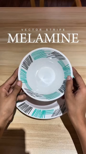 Vector Stripe Design Melamine Dinnerware Plate / Bowl / Cup / Spoon Smart Kitchen Ph