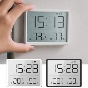 Ultra Thin Alarm Clock Temperature Hygrometer Multifunction Magnetic Design Digital Clock Wall-mounted Electronic Desk Clocks