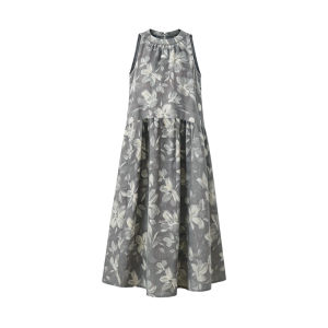 Petit Bari | Vacation Floral Print Slim Sleeveless Dress