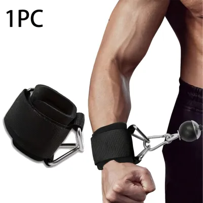 1 Pc Wrist Cuffs for Cable Machine Adjustable Neoprene Padding One Size Fit All Fitness Wrist Straps for Men Women