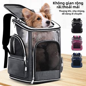 Balo Đựng Thú Cưng Dung Lượng Lớn Thông Gió Trong Suốt