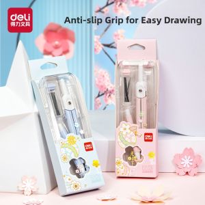 deli | Multifunctional Exam Dedicated Sakura Style Compass Set