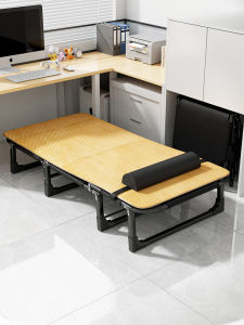 Foldable Bed Single Person Office Nap Bed Adjustable to Lie Or Sleep Adult Home Use Hospital Companion Care Outdoor March Bed