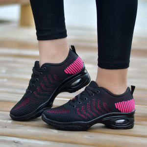 New 2025 Womens High Heel Square Dance Shoes Comfortable Soft Bottom Mesh Upper Beijing Style Fashionable Casual Footwear