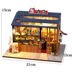 DIY Mini 3D Puzzles Wooden Doll Houses Case Miniature Puzzle Furniture Wooden Dollhouse Building Toys For Birthday Gifts