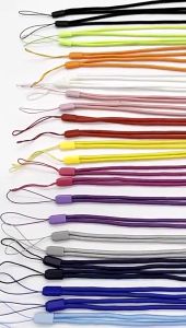 45cm Long Colorful Nylon Lanyard Cell Phone Hanging Strap Hanging Neck Mobile Phone Lanyard Phone Key Anti-lost Necklace Rope Straps