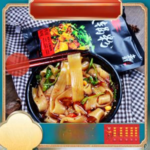 Spicy Sweet Potato Wide Noodles Instant Food with Seasoning Pack Dormitory No-Cook Night Snack Quick Meal Yuan Xian Hot Pot
