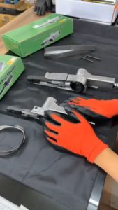 เครื่องขัดกระดาษทรายลมสายพานลม 520x20