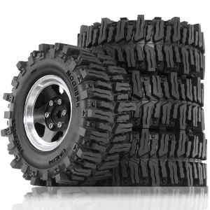 Lốp Cao Su RC RED SPIDER 4 Chiếc 64mm 1.3 Inch Với Vành Kim Loại Beadlock Dành Cho Xe RC Crawler Tỷ Lệ 1/18 1/24 Tương Thích Với TRX4M SCX24 AX24 FCX18 FCX24