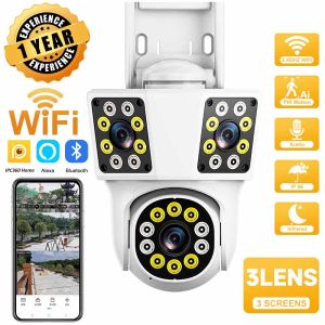 IPC360 HOME 3 lens 3 Screens IP Outdoor Camera WIFI Motion Tracking PTZ Video CCTV Camera Dual Lens Waterproof Security System