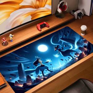 Bandai | Pokemon Anime Gaming Mouse Pad Large Rubber Keyboard Desk Mat With 2MM Stitched Edge Mousepad