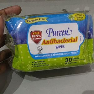 PUREEN ANTI BAC WIPES 2X30S BB