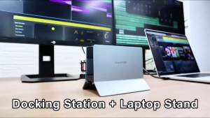 PULWTOP MacBook Docking Station Dual Monitor with 2 HDMI 4K60Hz USB A/C 10Gbps PD Ethernet for MacBook Pro Air M3 M4 M5