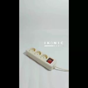 IKONIC Stop Kontak Kabel 15 Meter 3 Lubang Berkualitas Bagus
