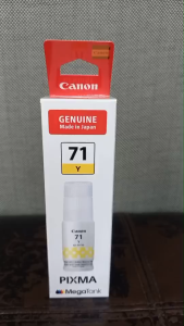 Canon GI-71Y น้ําหมึกพิมพ์แบบขวด สีเหลือง Yellow Canon PIXMA G1020 Canon PIXMA G2020 Canon PIXMA G3020 3060