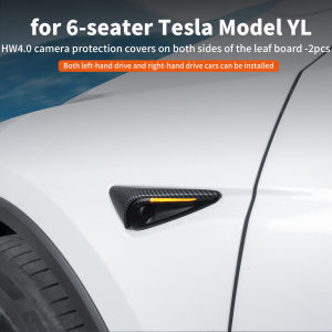 For 6-Seater Tesla Model YL Fender Side HW4.0 Camera Protective Cover Camera Decorative Strip 2pcs