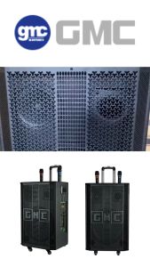Speaker Bluetooth 15 Inch GMC 899U Plus 2 Microphone Wireless Karaoke Frequency 20-20000Hz