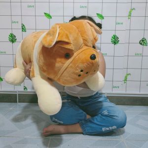 GẤU BÔNG CHÓ PUG MẶT XỆ SIZE LỚN VẢI NHUNG MỀM MỊN CAO CẤP