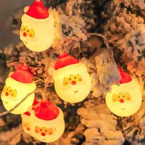 10/20/40 Leds Christmas String Lights Santa Claus LED Xmas Tree Decorative Light Indoor Room Decoration Lights Party Decor 616