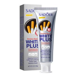 SADOER Turmeric Toothpaste Stain Removing Tobacco Stains and Yellow Fresh Oral Periodontitis Cleansing Care Fresh Breath 100g
